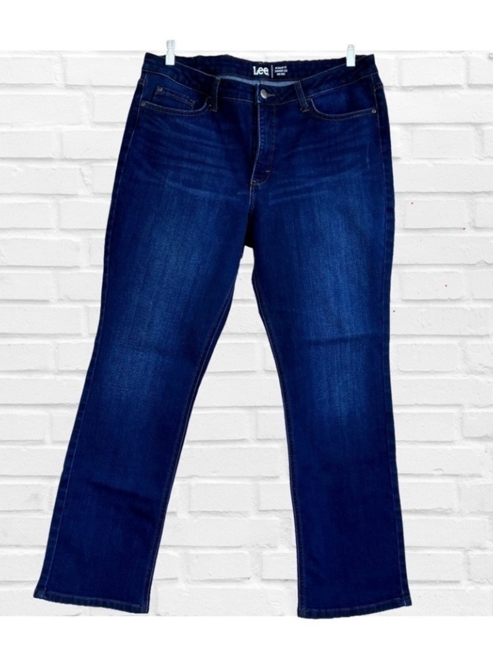 Lee Denim Jeans Sz 16 Straight Leg Mid Rise